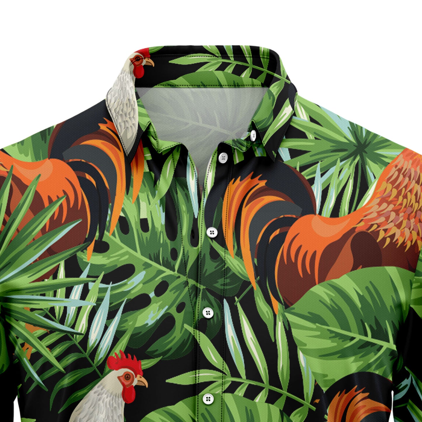 Chicken Green Tropical Leaves G5702 Hawaiian Shirt