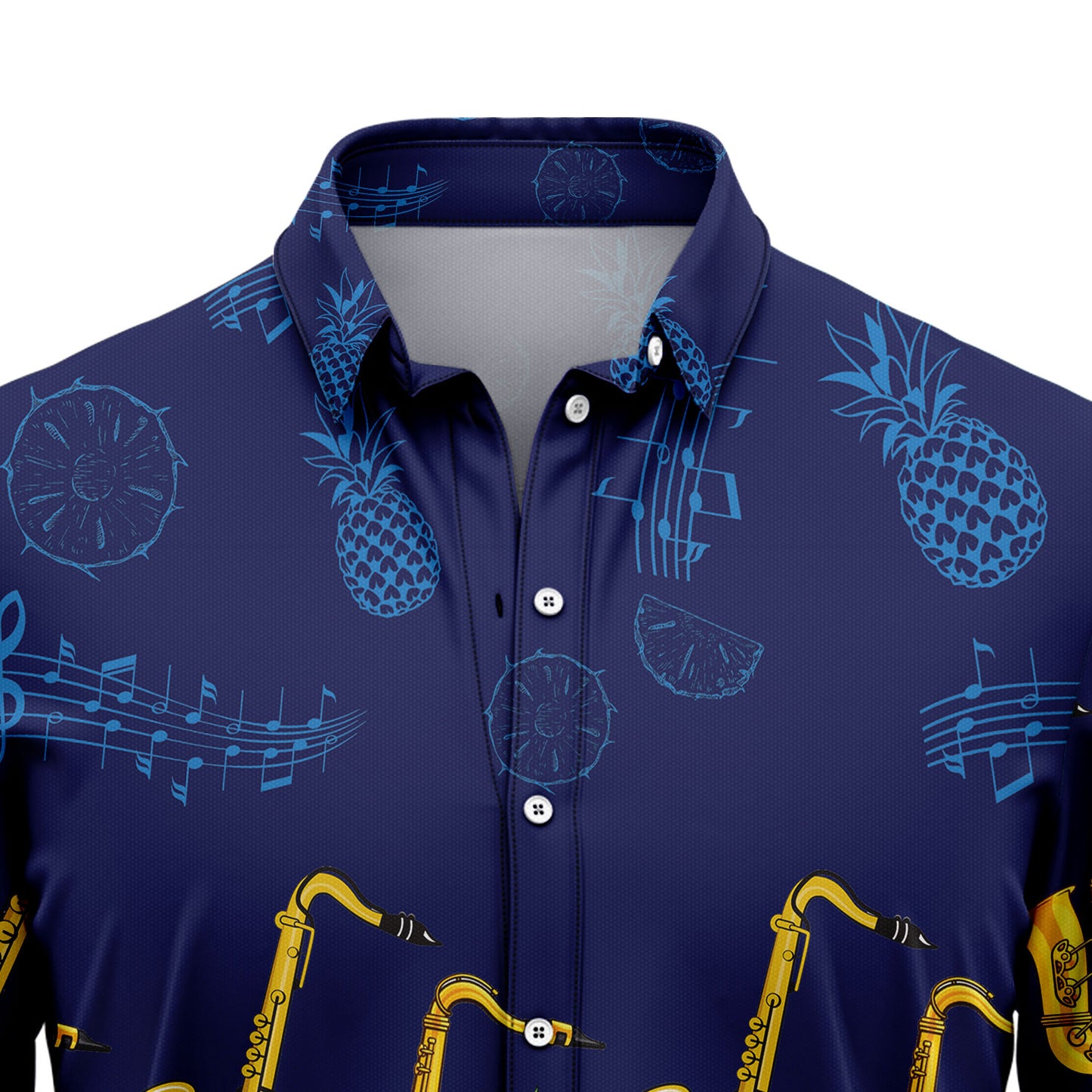 Saxophone Pineapple G5803 Hawaiian Shirt