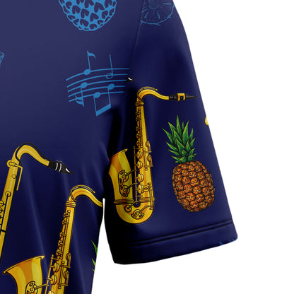 Saxophone Pineapple G5803 Hawaiian Shirt