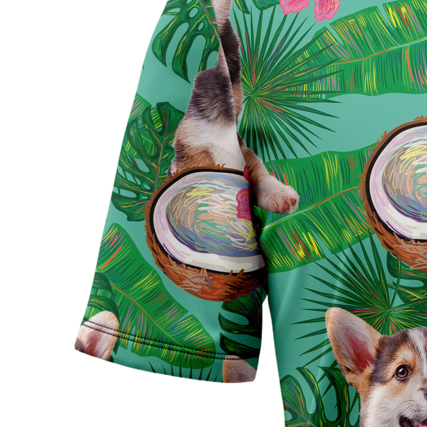 Custom Photo Dog Coconut Tropical Hawaiian Shirt