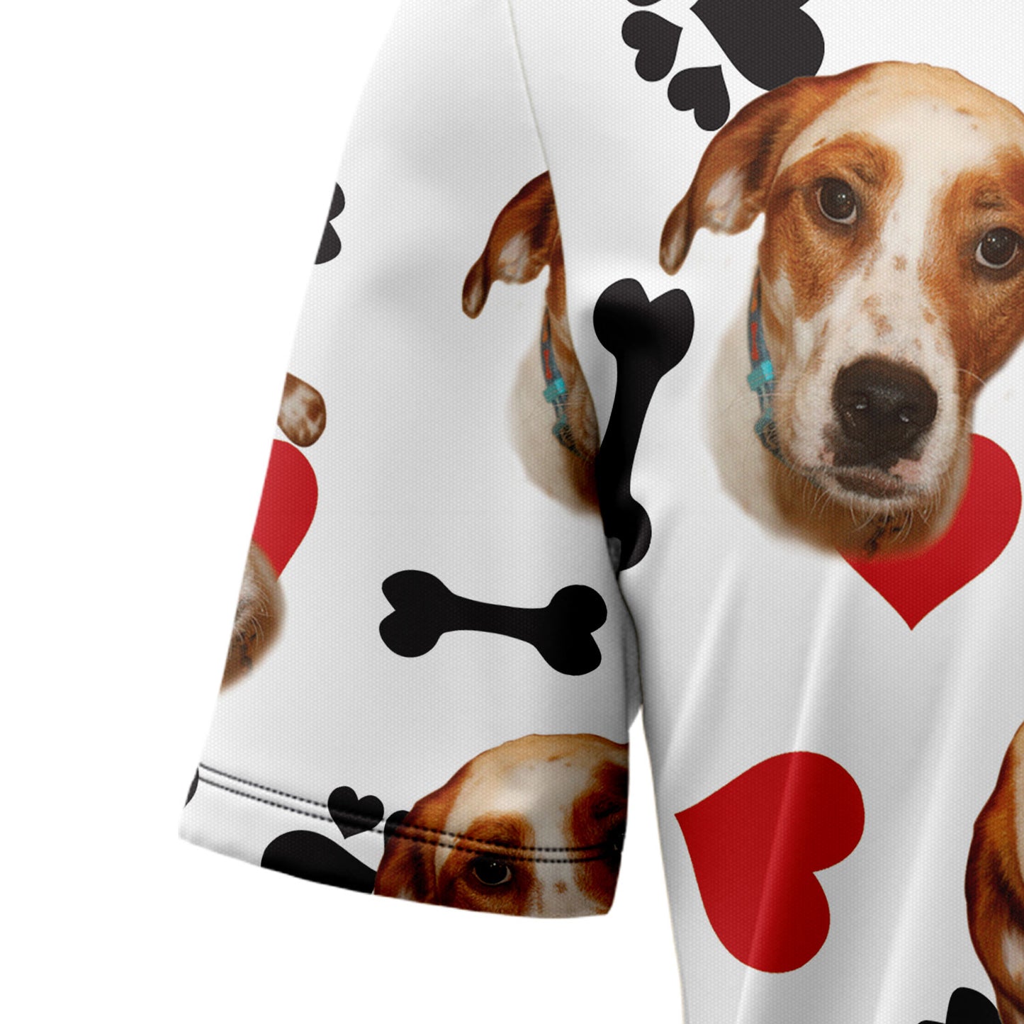 Custom Photo Dog Heart and Bone G5730 Hawaiian Shirt