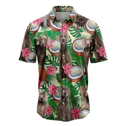 Weimaraner Tropical Coconut G5731 Hawaiian Shirt