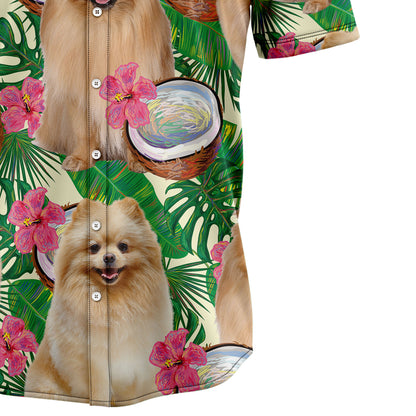Pomeranian Tropical Coconut G5731 Hawaiian Shirt