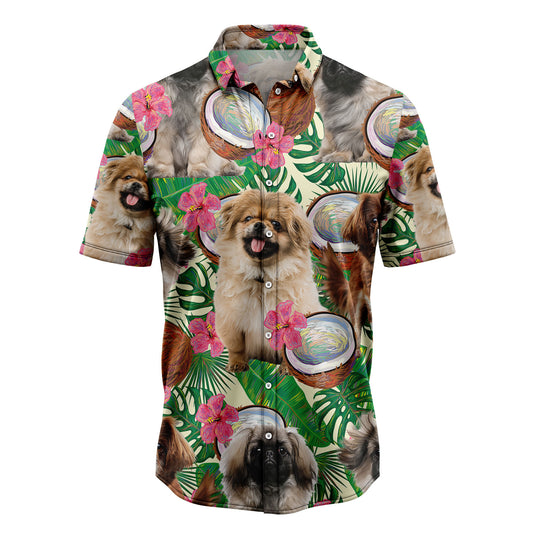 Pekingese Tropical Coconut G5731 Hawaiian Shirt