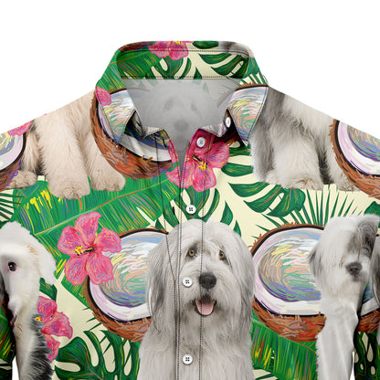 Old English Sheepdog Tropical Coconut G5731 Hawaiian Shirt