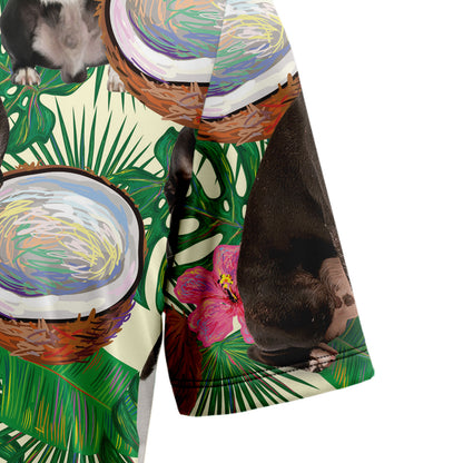 Boston Terrier Tropical Coconut G5731 Hawaiian Shirt