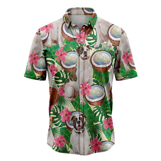 American Bulldog Tropical Coconut G5731 Hawaiian Shirt
