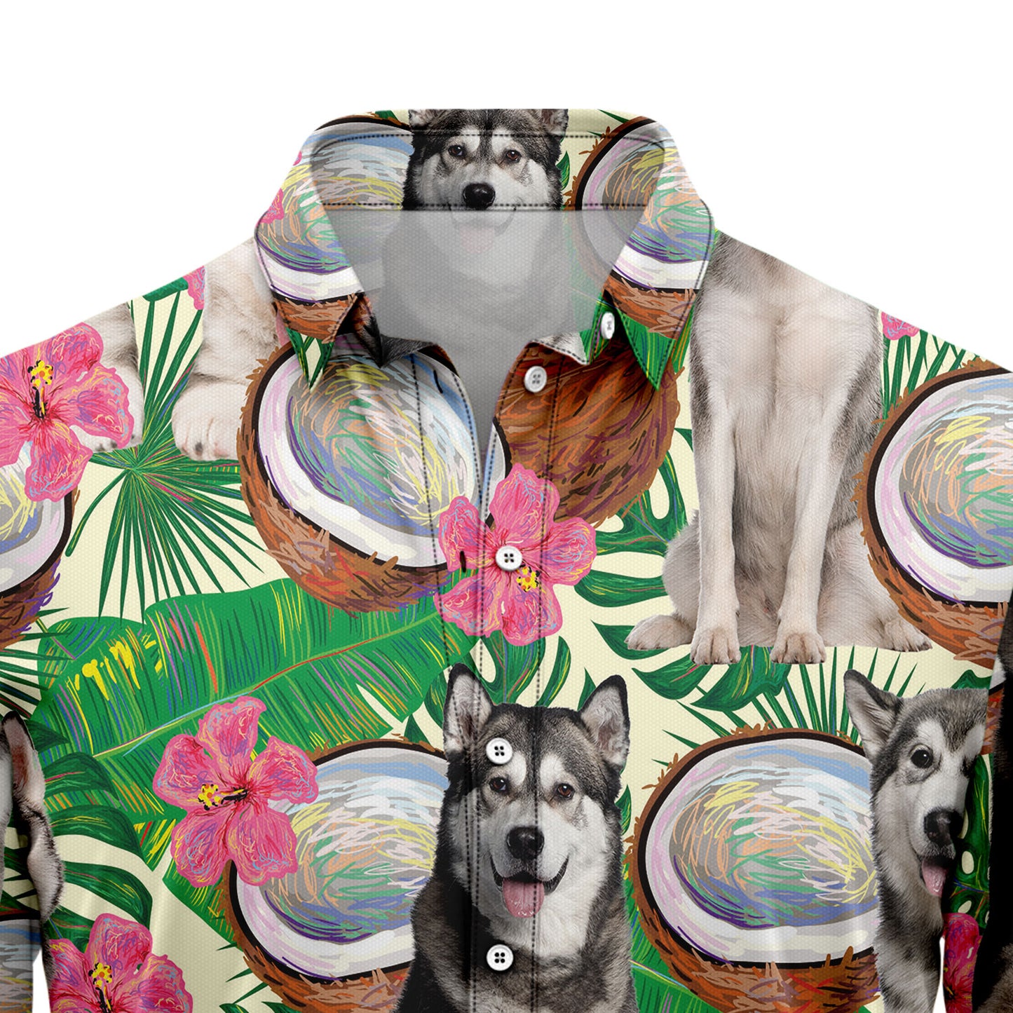 Alaska Malamute Tropical Coconut G5731 Hawaiian Shirt