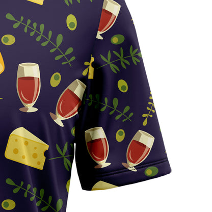 Amazing Red Wine And Cheese H77212 Hawaiian Shirt