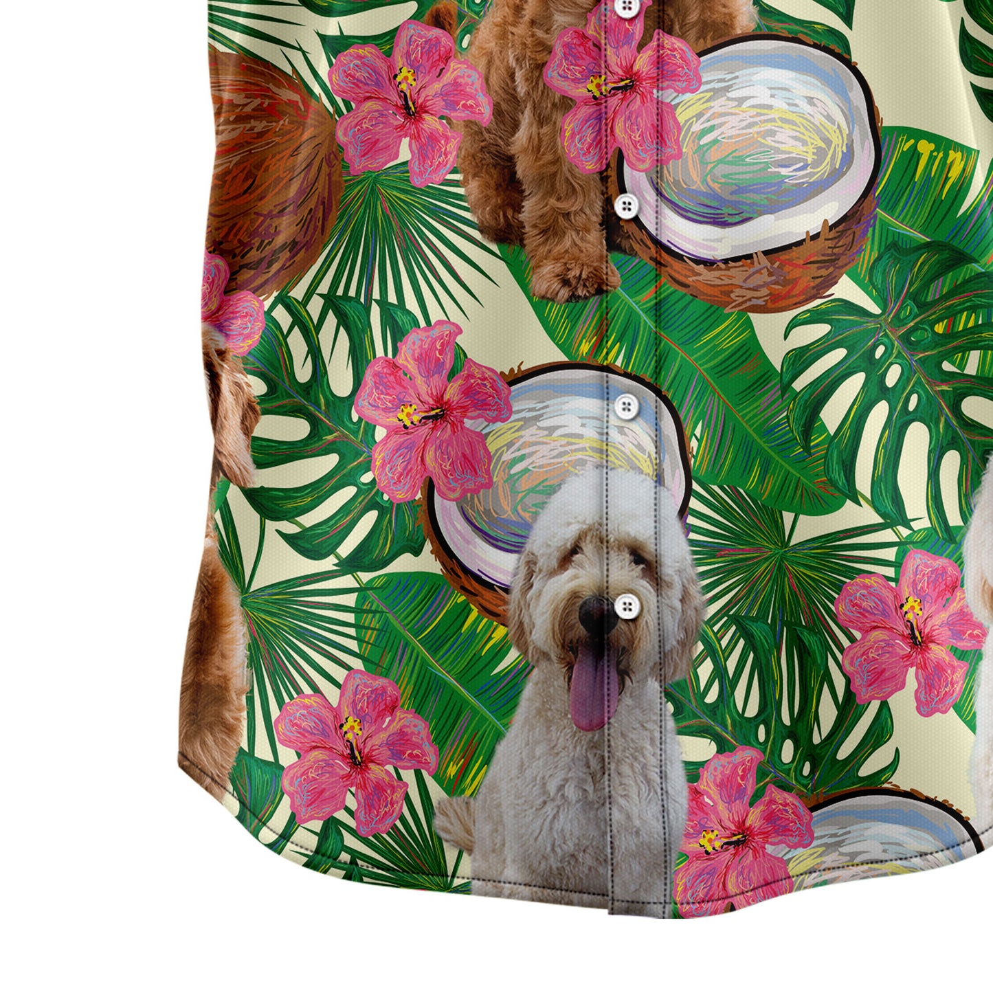Goldendoodle  Tropical Coconut G5731 Hawaiian Shirt