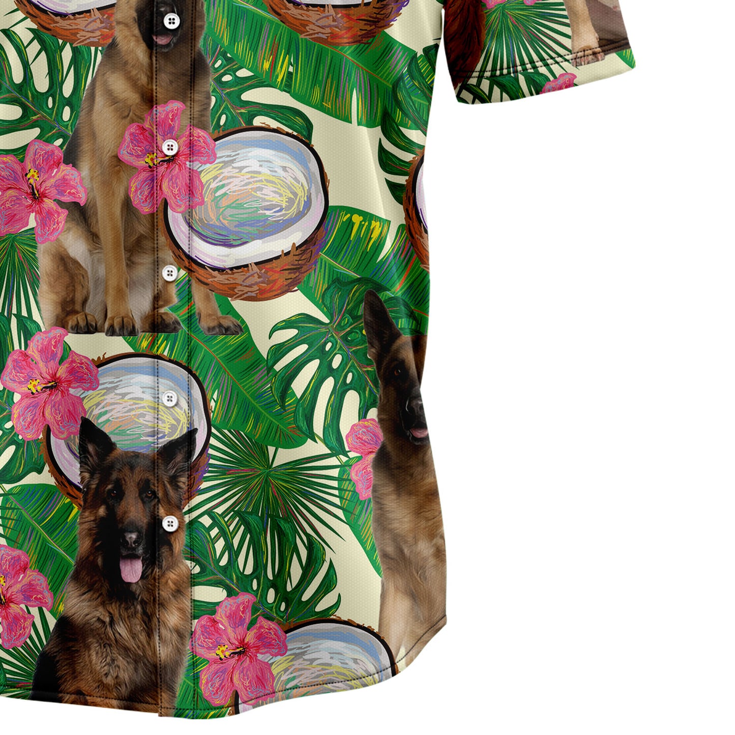 German Shepherd Tropical Coconut G5731 Hawaiian Shirt