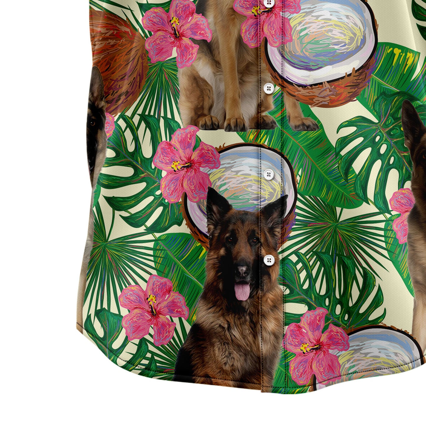 German Shepherd Tropical Coconut G5731 Hawaiian Shirt