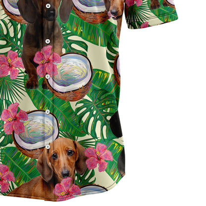 Dachshund Tropical Coconut G5731 Hawaiian Shirt