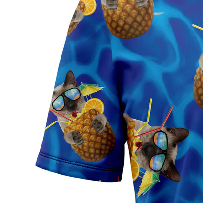 Pineapple Siamese Cat Hawaiian Shirt