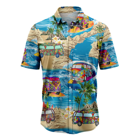 Hippie Bus Island Hawaiian Shirt