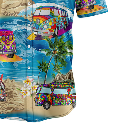 Hippie Bus Island Hawaiian Shirt