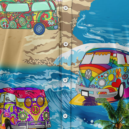 Hippie Bus Island Hawaiian Shirt