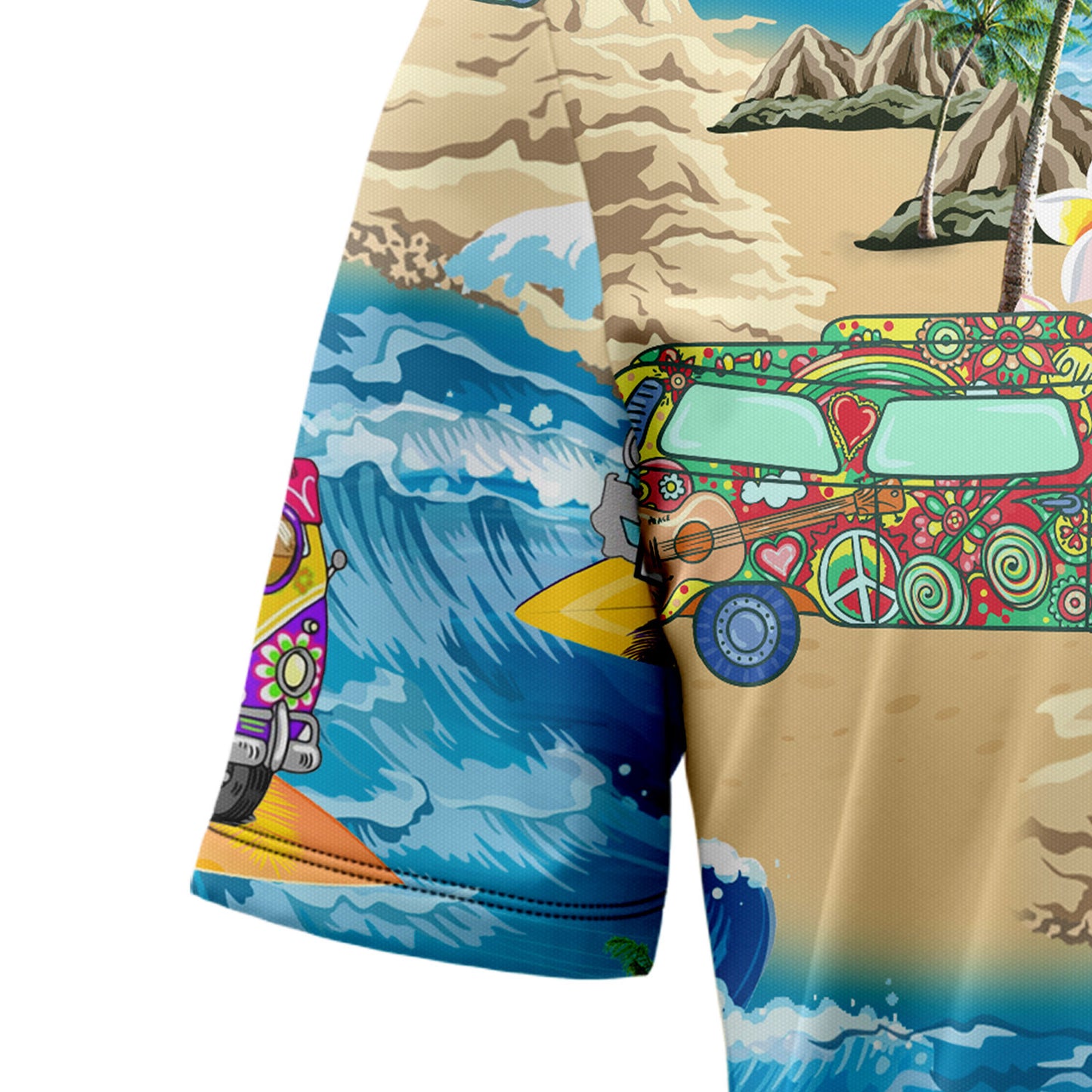 Hippie Bus Island Hawaiian Shirt