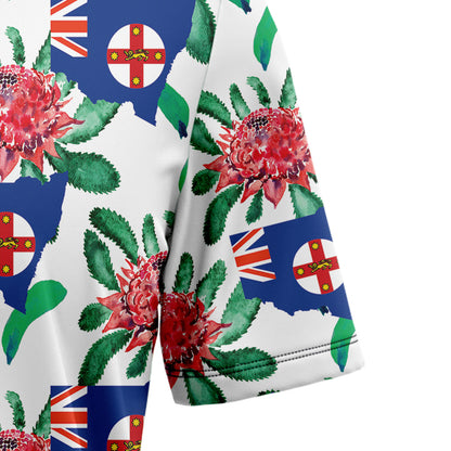 New South Wales Waratah H8916 Hawaiian Shirt