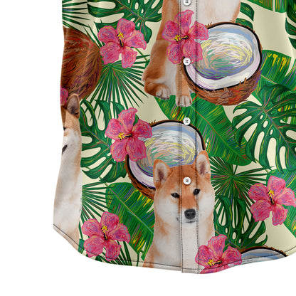 Shiba Inu Tropical Coconut  G5731 Hawaiian Shirt