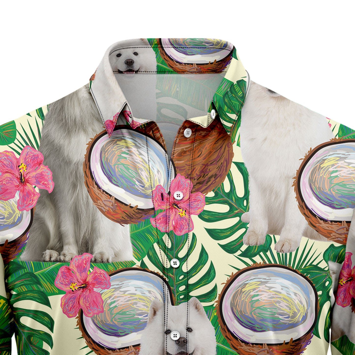 Samoyed Tropical Coconut  G5731 Hawaiian Shirt