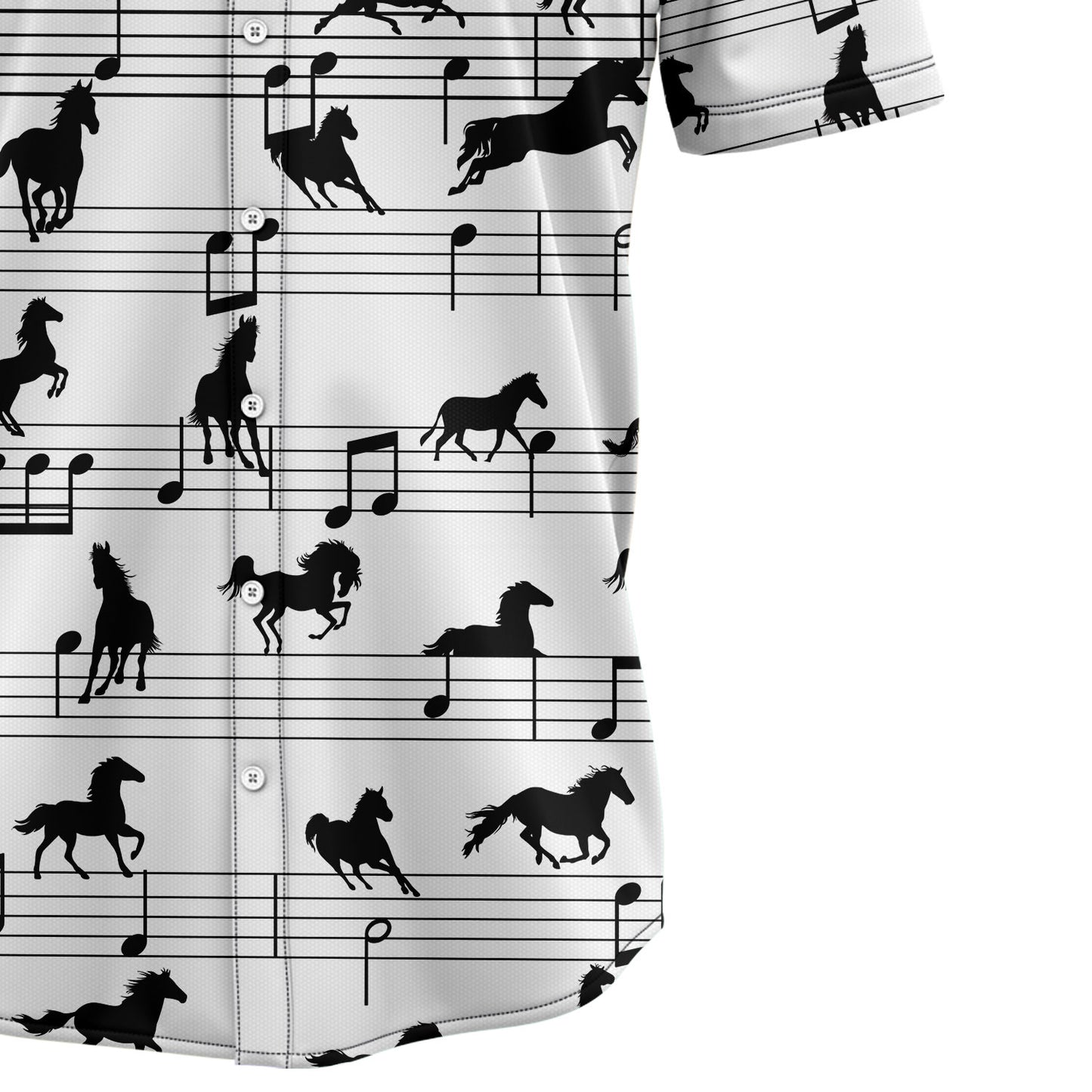 Horse Music Notes G5814 Hawaiian Shirt