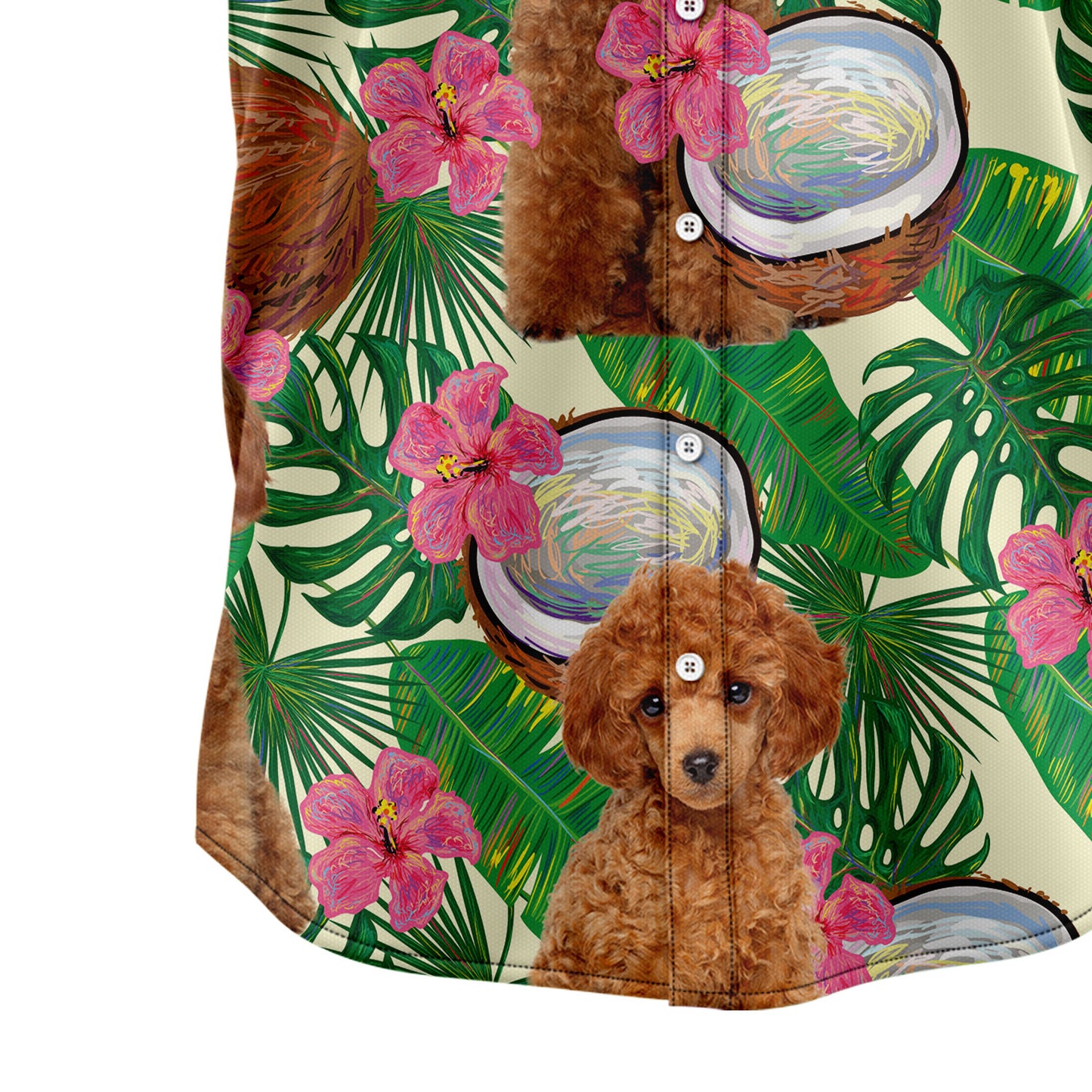 Poodle Tropical Coconut G5731 Hawaiian Shirt