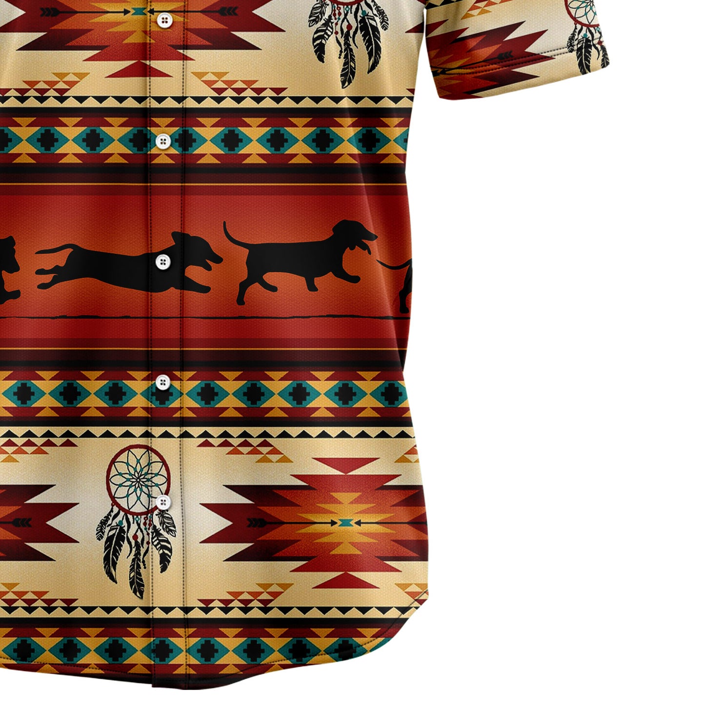Dachshund Native American Pattern G5813 Hawaiian Shirt
