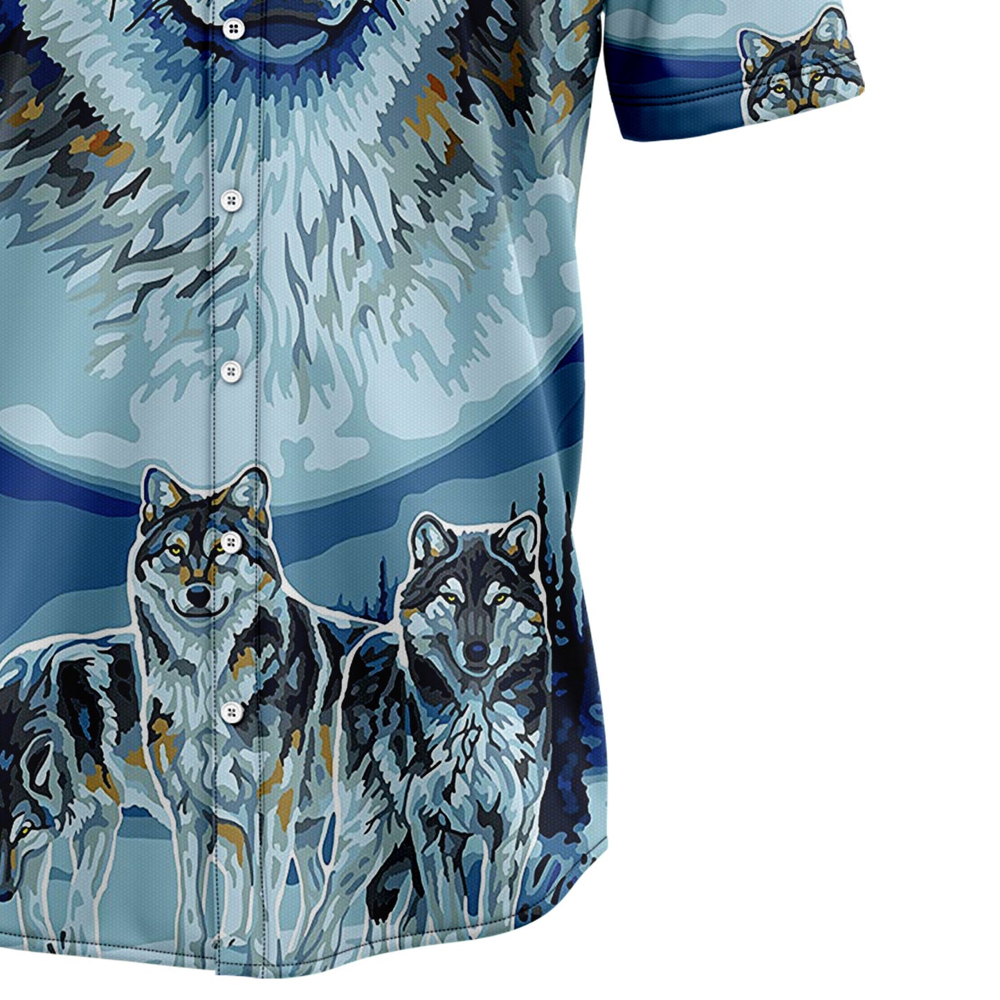 Wolf Wildlife G5813 Hawaiian Shirt
