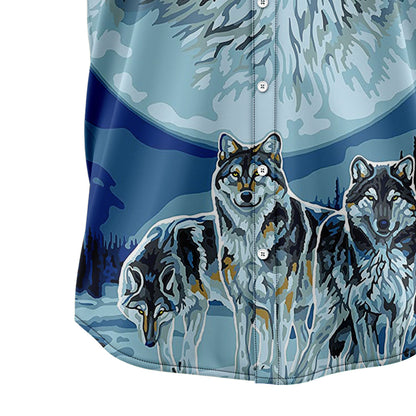 Wolf Wildlife G5813 Hawaiian Shirt