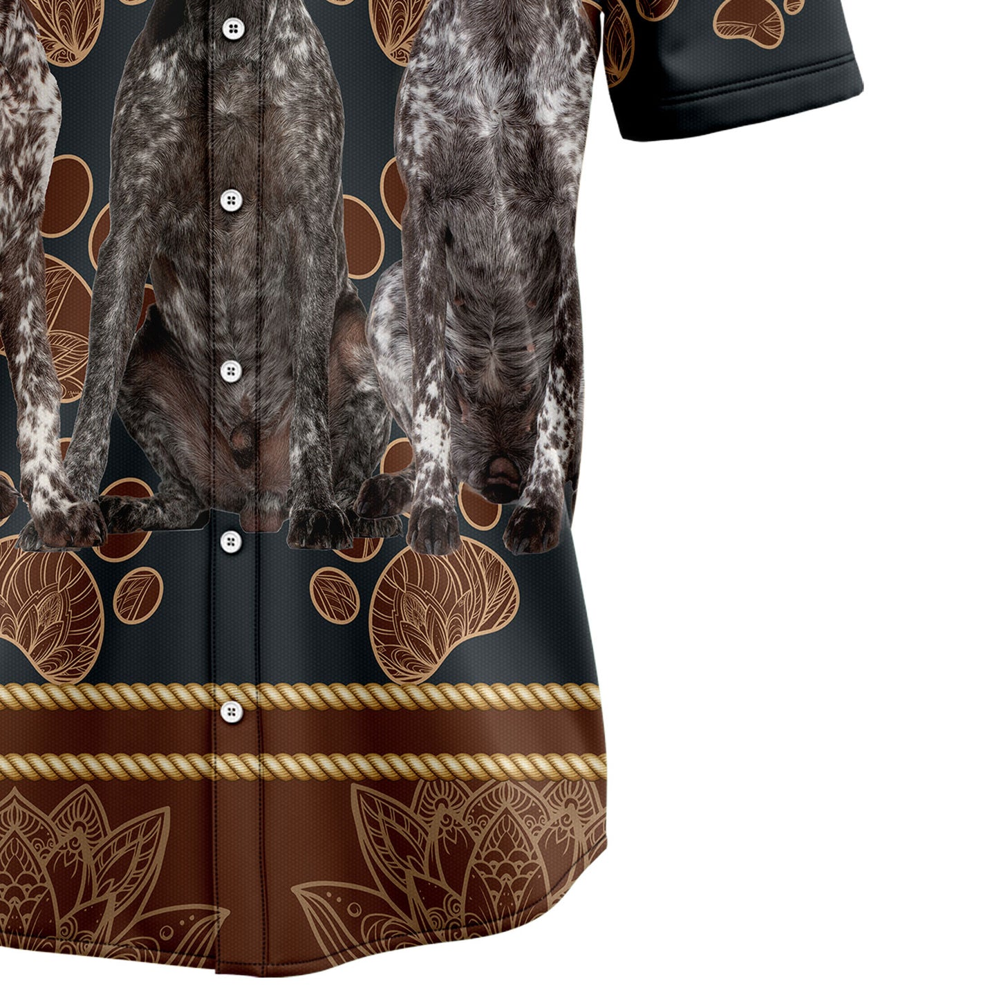 German Shorthaired Pointer Flower Paw H13820 Hawaiian Shirt