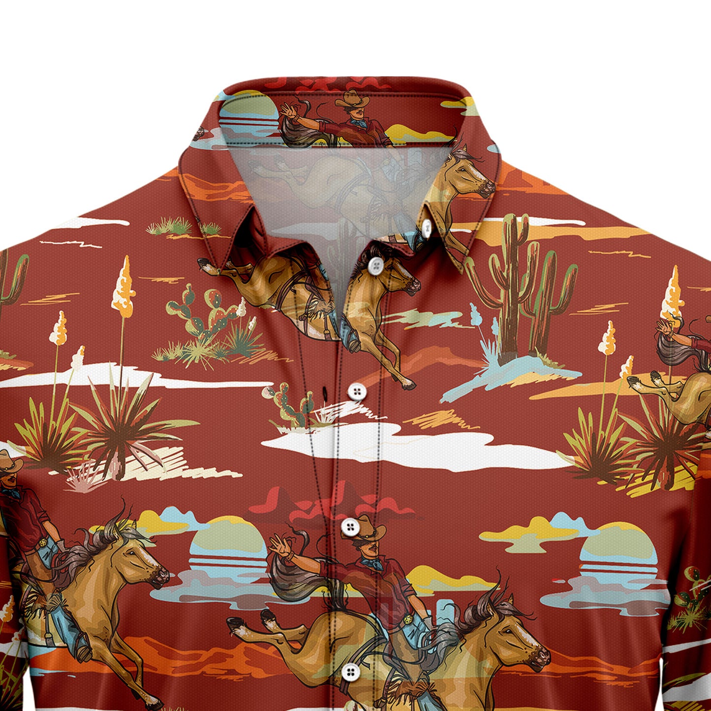 Cowboy Cactus Desert T1308 Hawaiian Shirt