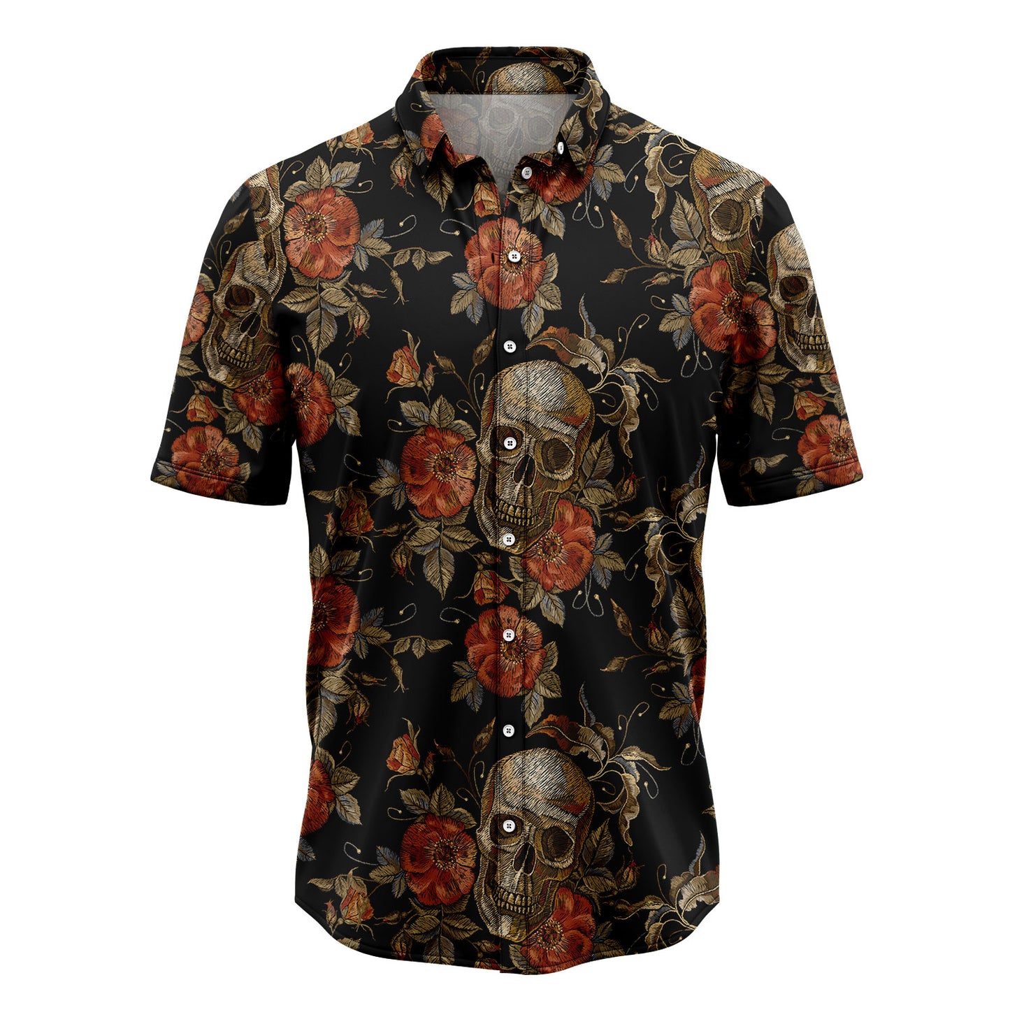 Vintage Skull H11833 Hawaiian Shirt