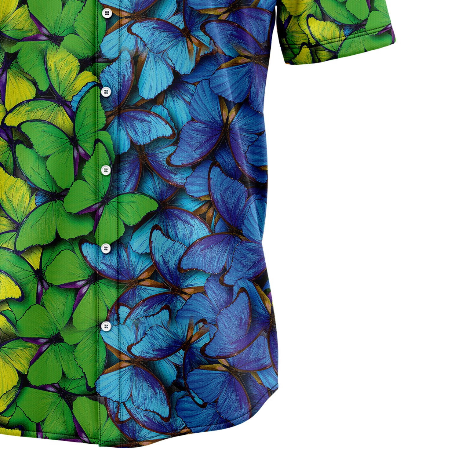 Butterfly Green Tropical Hawaiian Shirt For Men & Women HW6830_6356