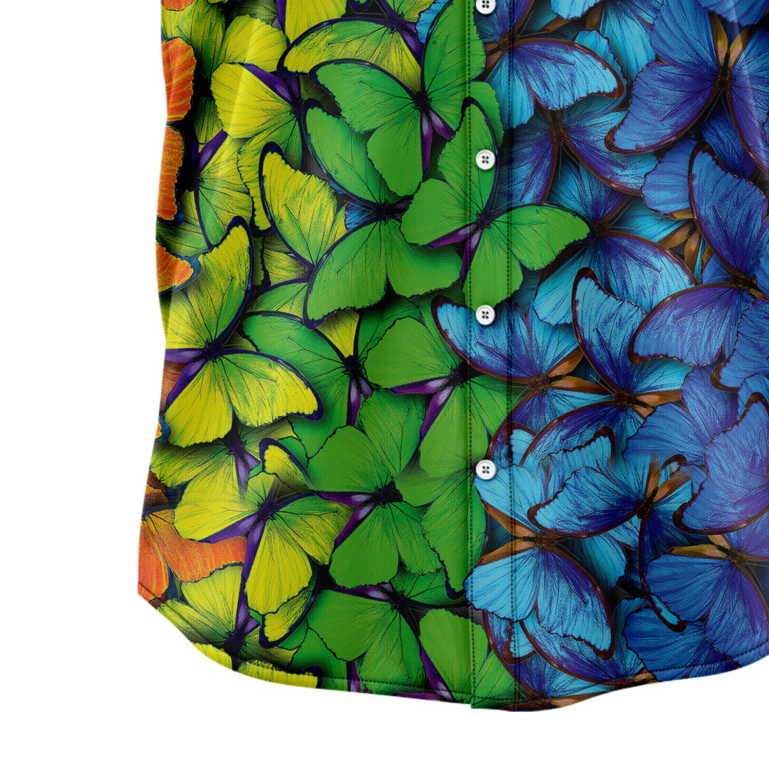 Butterfly Green Tropical Hawaiian Shirt For Men & Women HW6830_6356