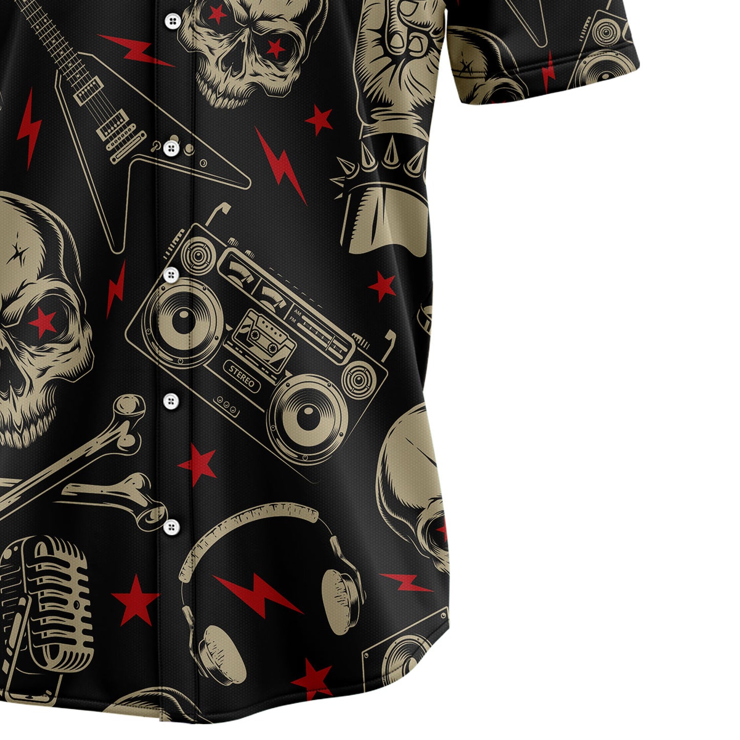 Skull Rock Band G5811 Hawaiian Shirt