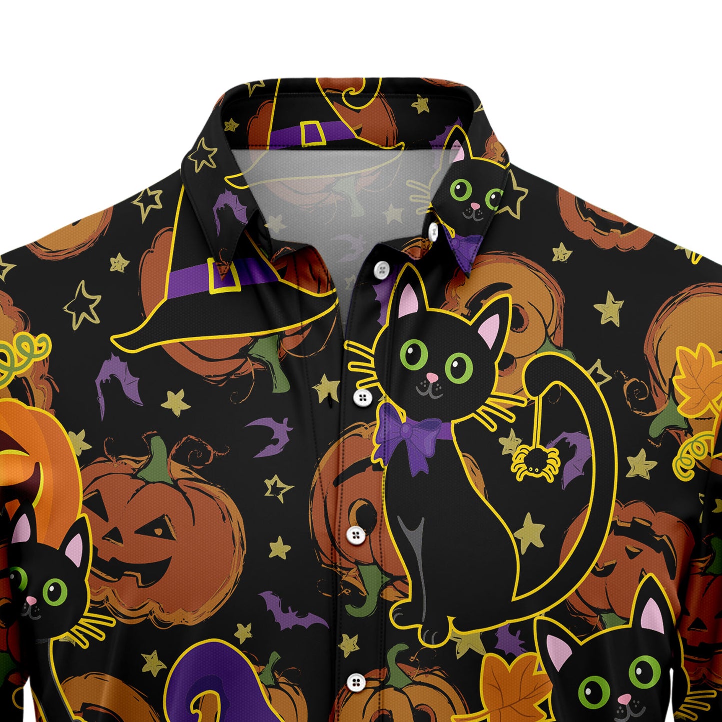 Black Cat Halloween G5813 Hawaiian Shirt