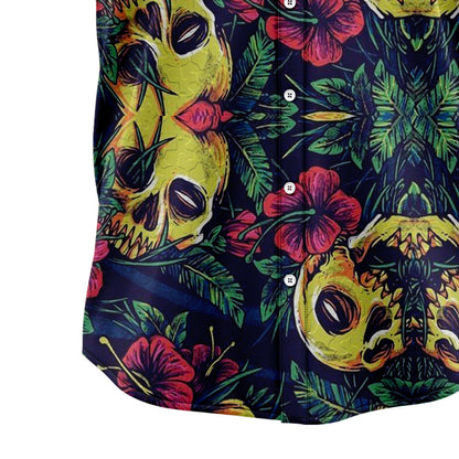Skull Floral T1108 Hawaiian Shirt
