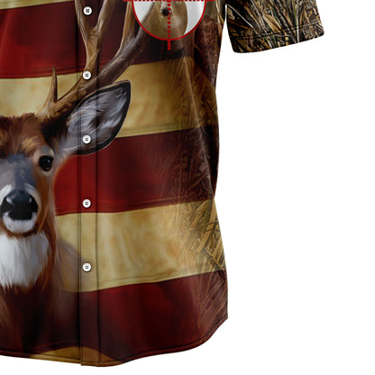 Deer US Flag G5813 Hawaiian Shirt