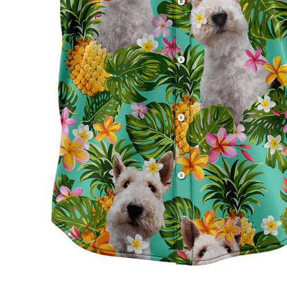 Tropical Pineapple Wire Fox Terrier H137062 Hawaiian Shirt
