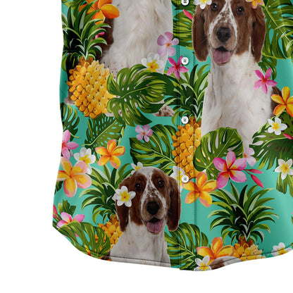 Tropical Pineapple Welsh Springer Spaniel H137070 Hawaiian Shirt