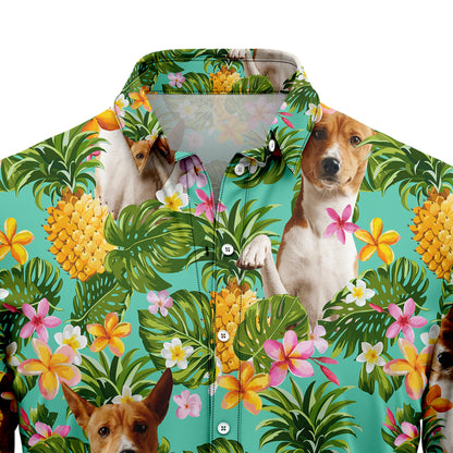 Tropical Pineapple Basenji H137059 Hawaiian Shirt
