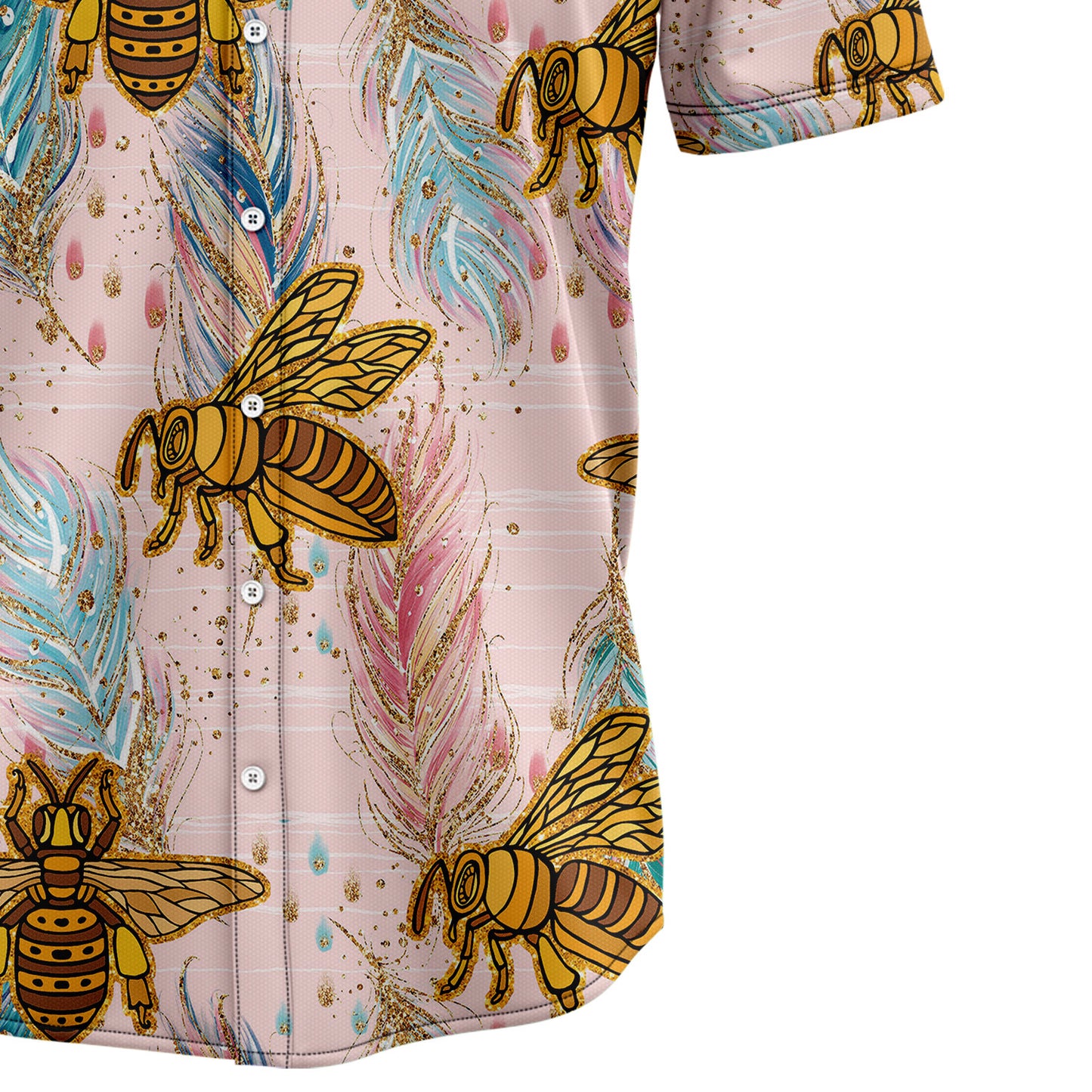 Bee Boho Feather H5802 Hawaiian Shirt
