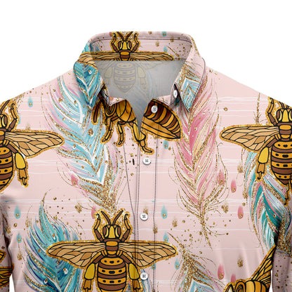 Bee Boho Feather H5802 Hawaiian Shirt