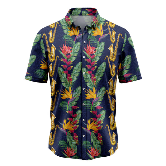 Tropical Saxophone H4816 Hawaiian Shirt