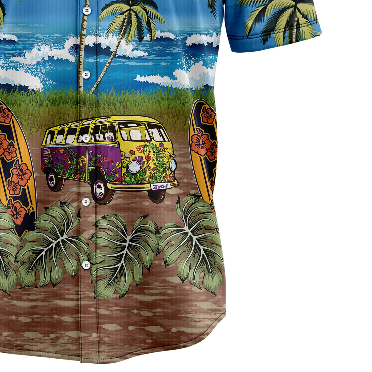 Tropical Hippie Bus H4806 Hawaiian Shirt