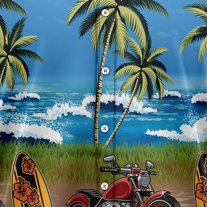 Tropical Motorcycle H4804 Hawaiian Shirt