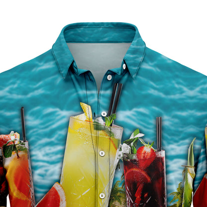 Cocktail Blue Ocean H4814 Hawaiian Shirt