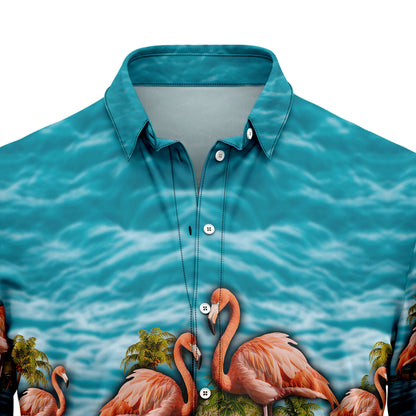 Flamingo Blue Ocean H4810 Hawaiian Shirt