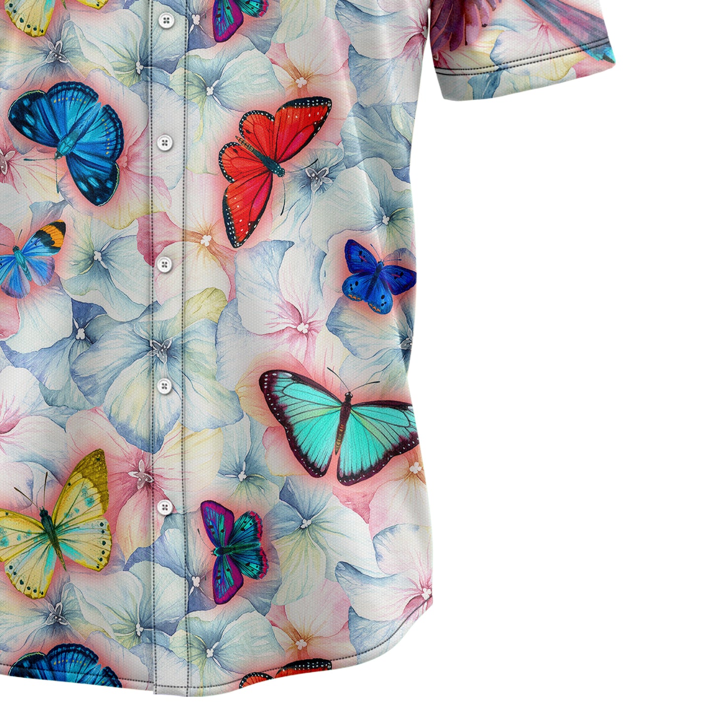 Butterfly And Vintage Floral H147012 Hawaiian Shirt